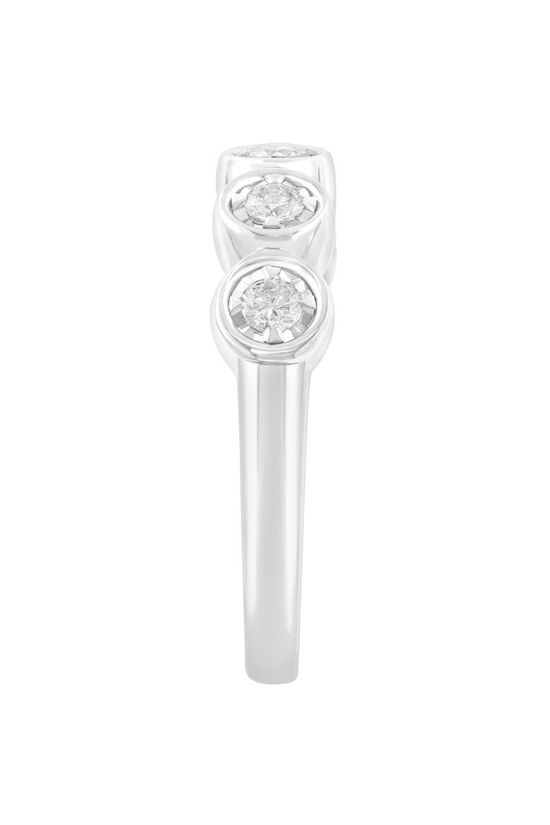 Sterling Silver Diamond Five-Stone Ring, Alternate, color, WHITE