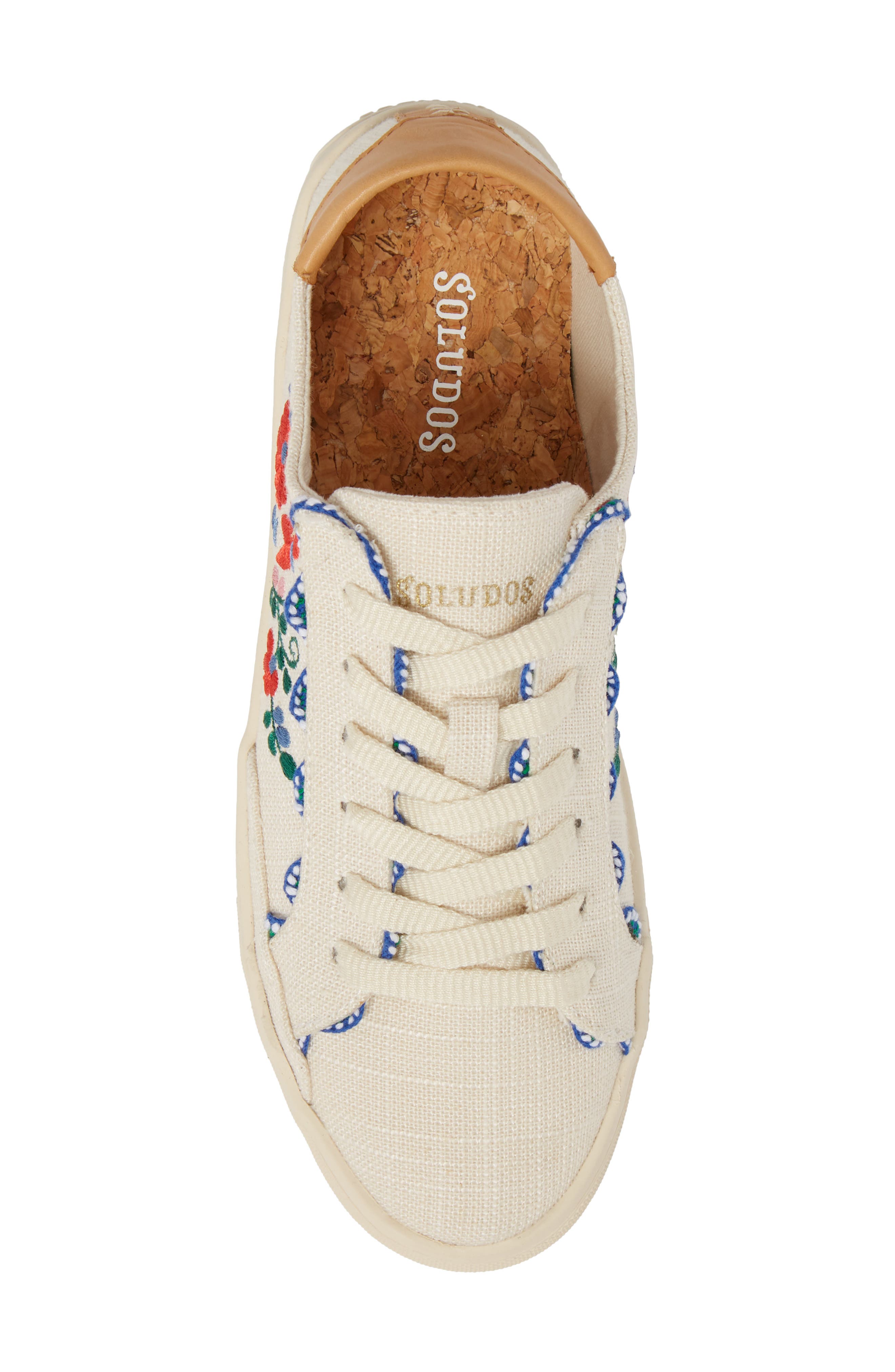 Soludos Ibiza Embroidered Sneaker, Alternate, color, 