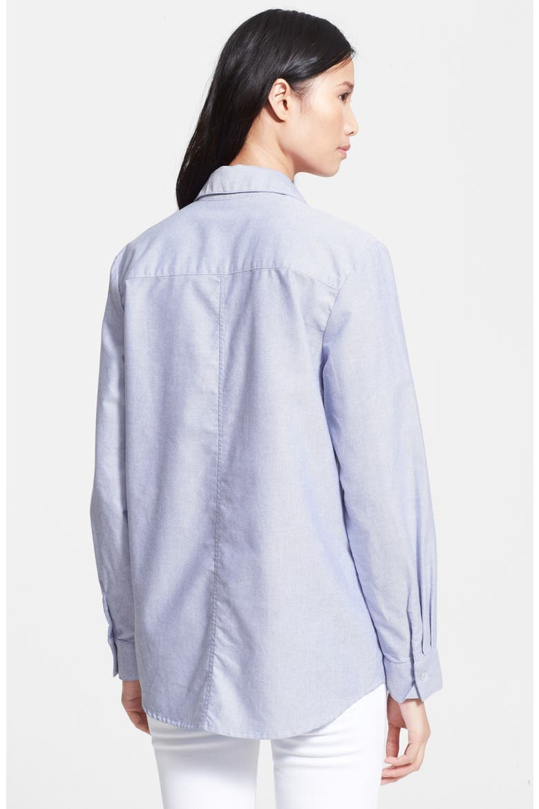 Denim 'Le Boyfriend' Oxford Shirt, Alternate, color, OXFORD BLUE