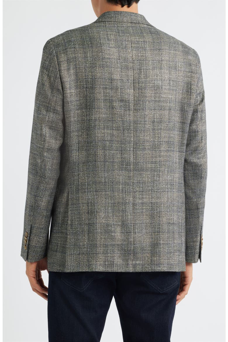 Midland Contemporary Fit Marled Plaid Wool Blend Sport Coat, Alternate, color, GREY