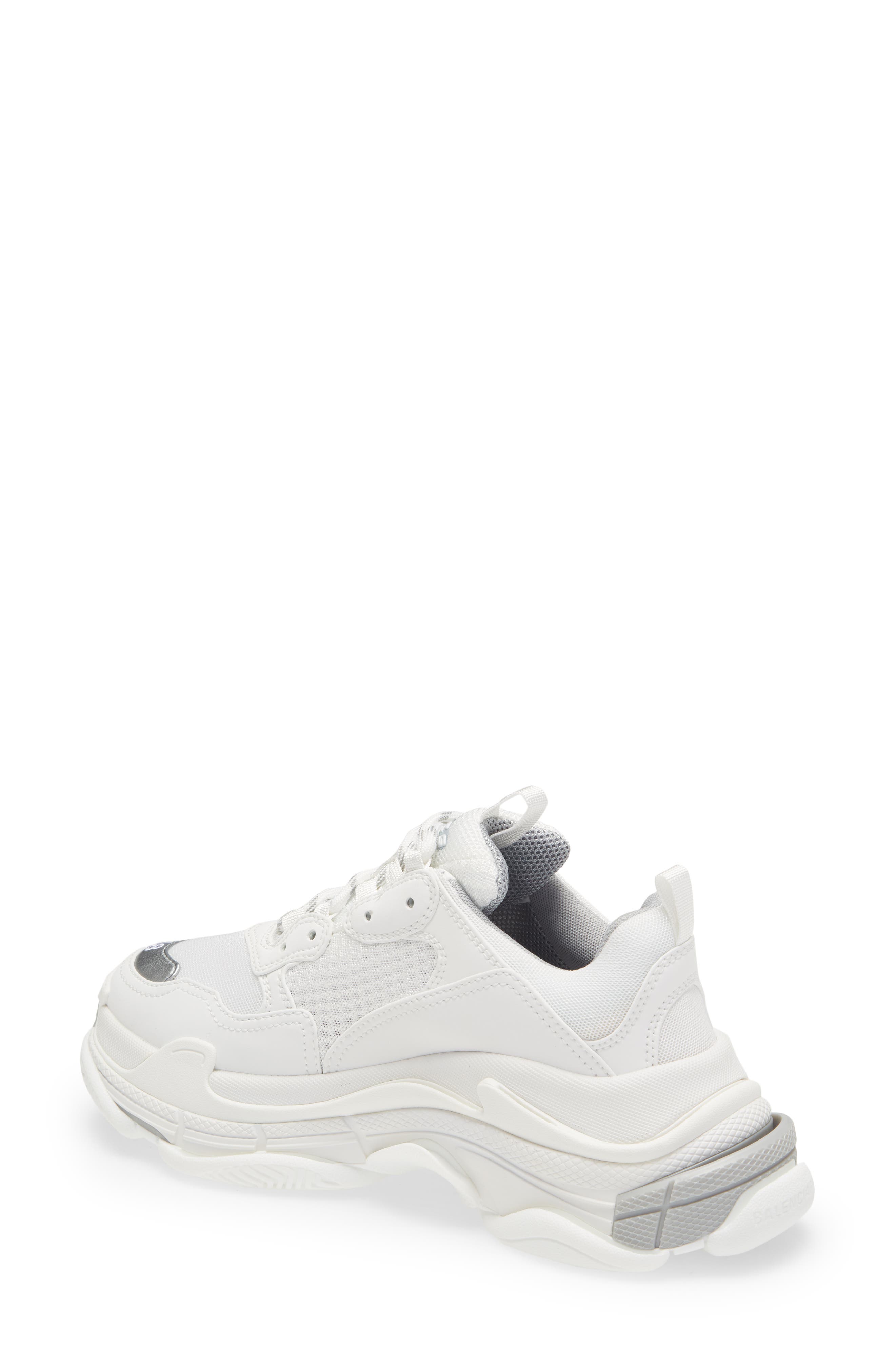 Triple S Low Top Sneaker, Alternate, color, WHITE/ METAL GREY