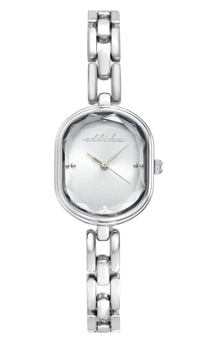 Ettika Elegant Link Bracelet Watch, Main, color, Silver