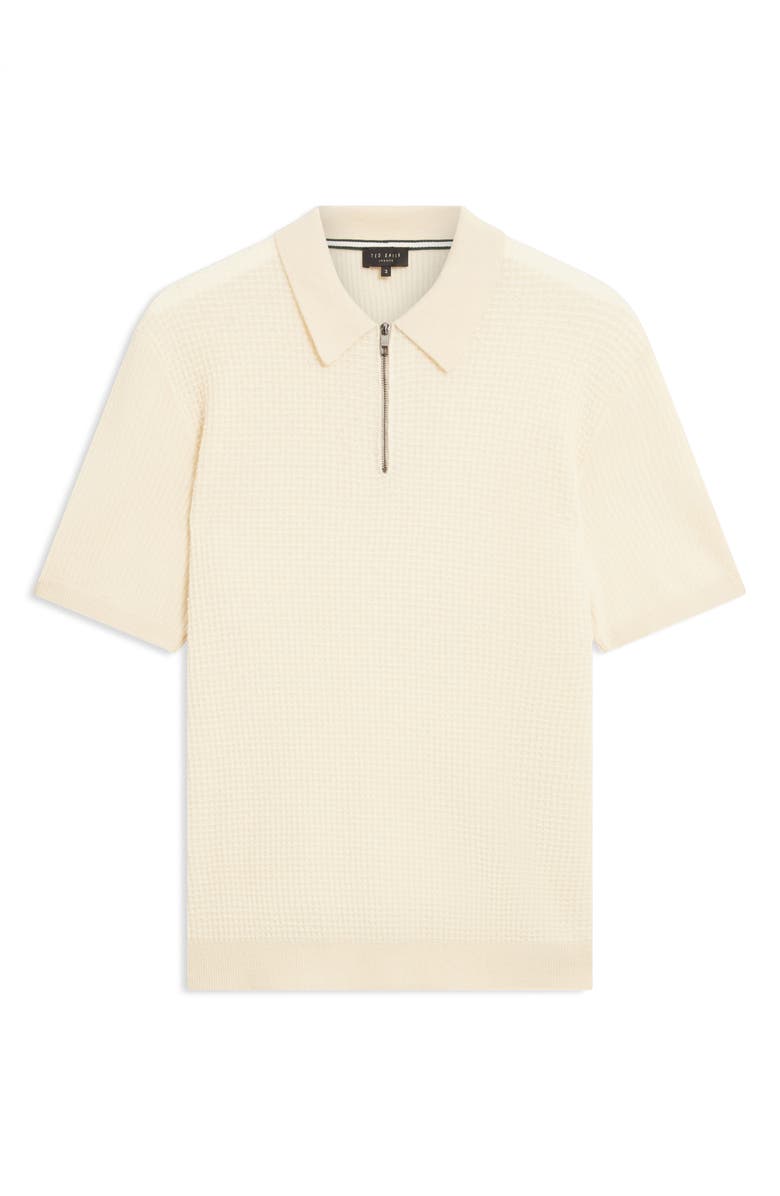 Ted Baker Jaylon Quarter Zip Sweater, Alternate, color, Ecru
