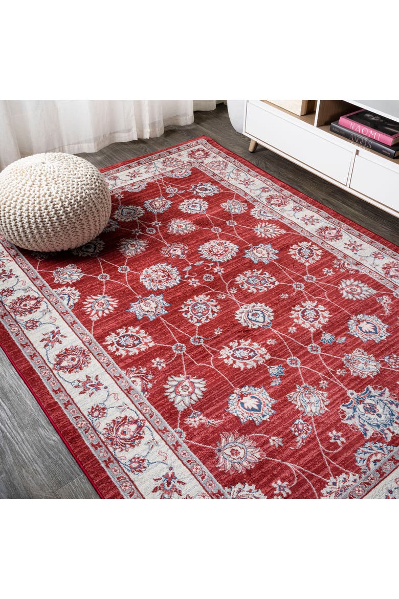Modern Persian Vintage Moroccan Traditional Area Rug, Alternate, color, Red/Ivory