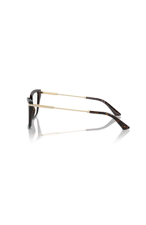 Jimmy Choo 55mm Cat Eye Optical Glasses In Brown
