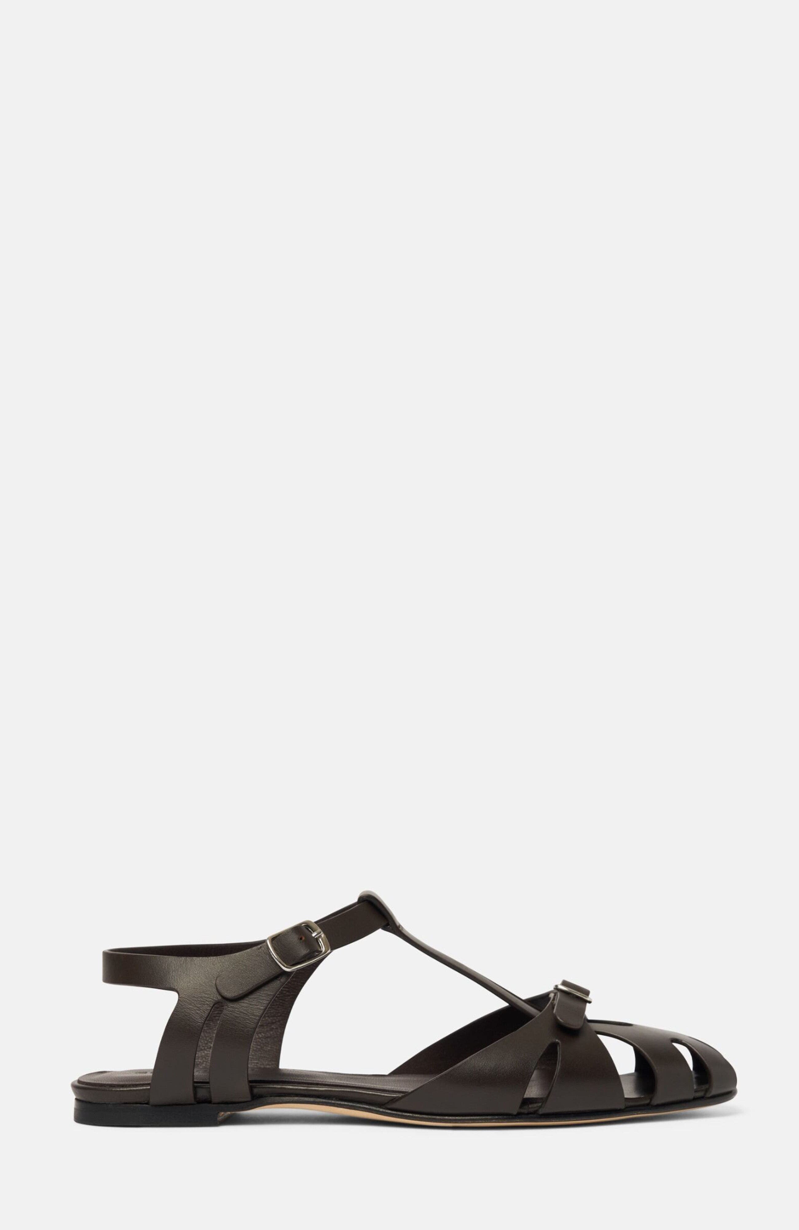 SCAROSSO Gala Sandals, Alternate, color, Dark Brown - Calf