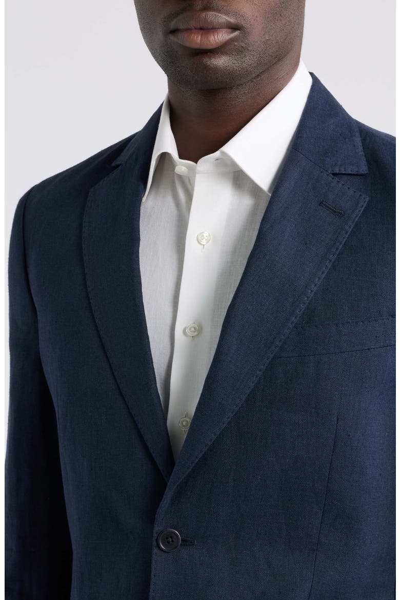 Henrik Trim Fit Solid Italian Linen Suit Separate Jacket, Alternate, color, NAVY NIGHT
