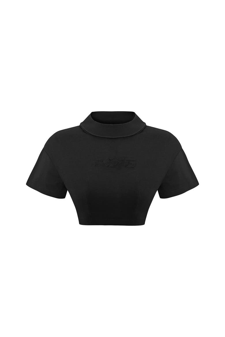 Cotton Destroyed Crop Tee, Main, color, BLACK