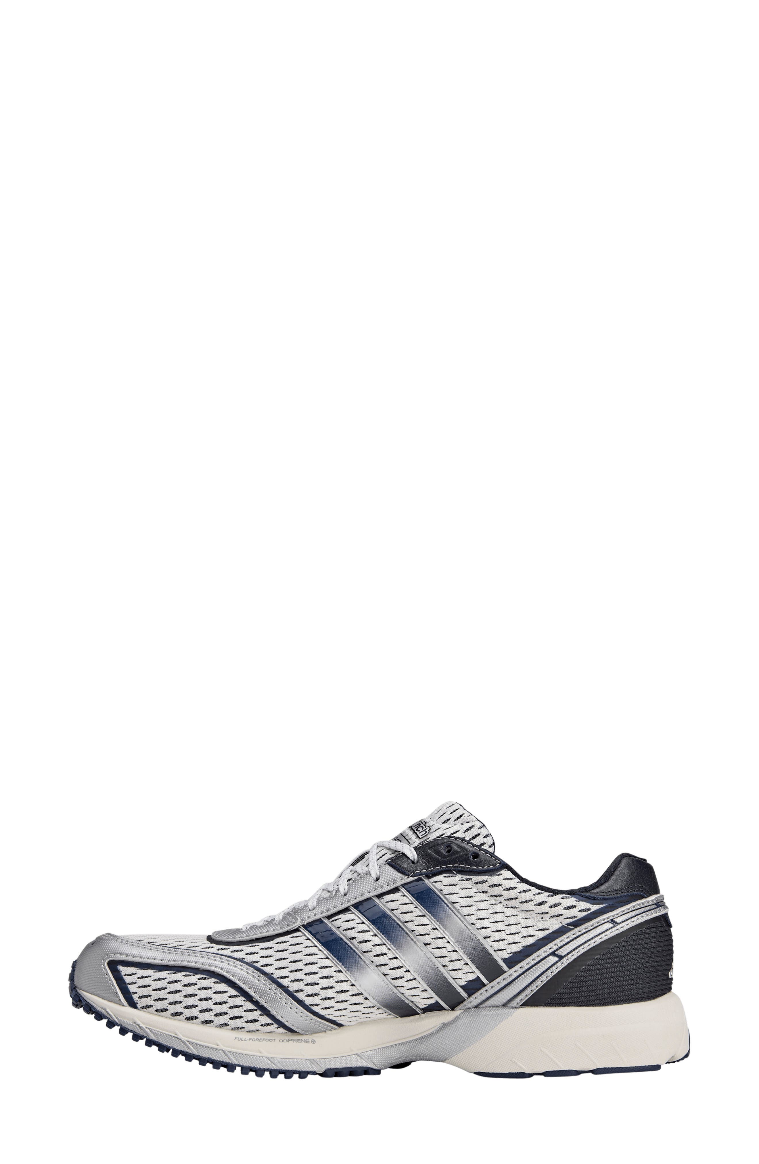 adidas x Sporty & Rich Adizero Adios Running Shoe, Alternate, color, White/ Collegiate Navy