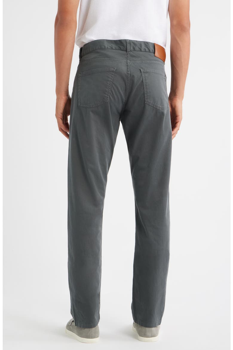 Regular Fit 5-Pocket Cotton Stretch Twill Pants, Alternate, color, CHARCOAL
