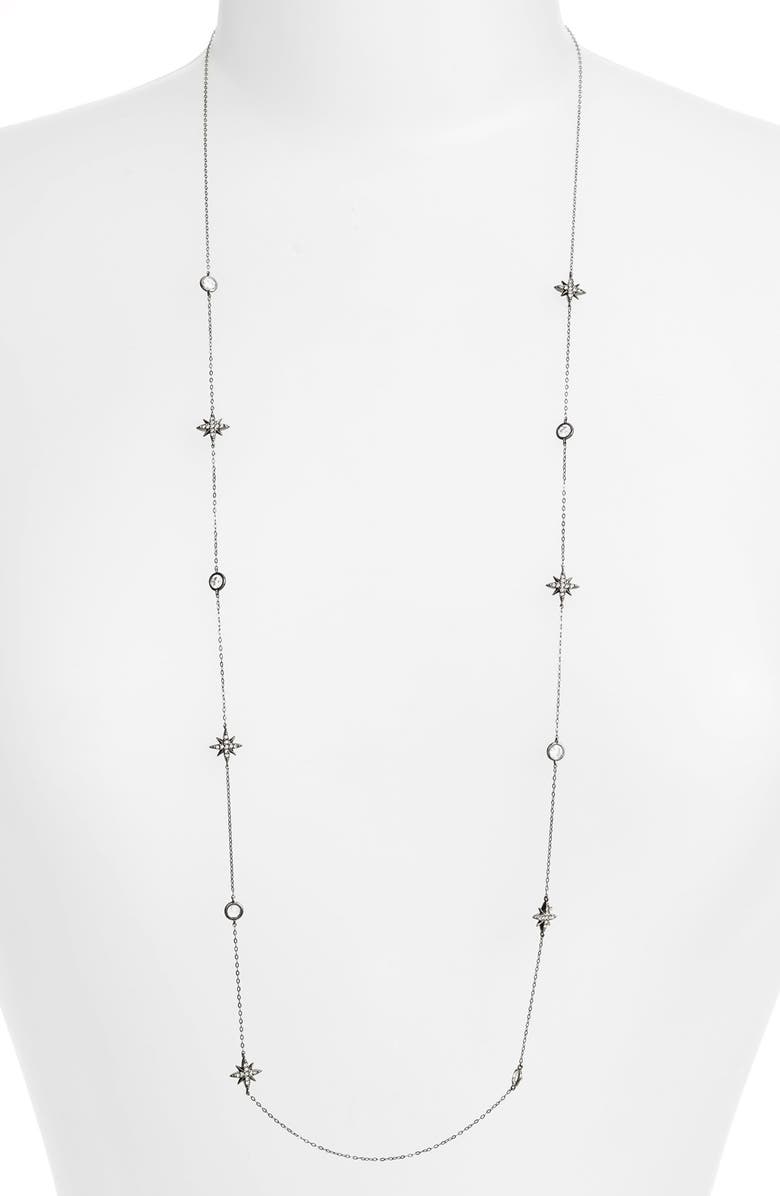 Nadri 'Starry Night' Cubic Zirconia Long Strand Necklace, Main, color,