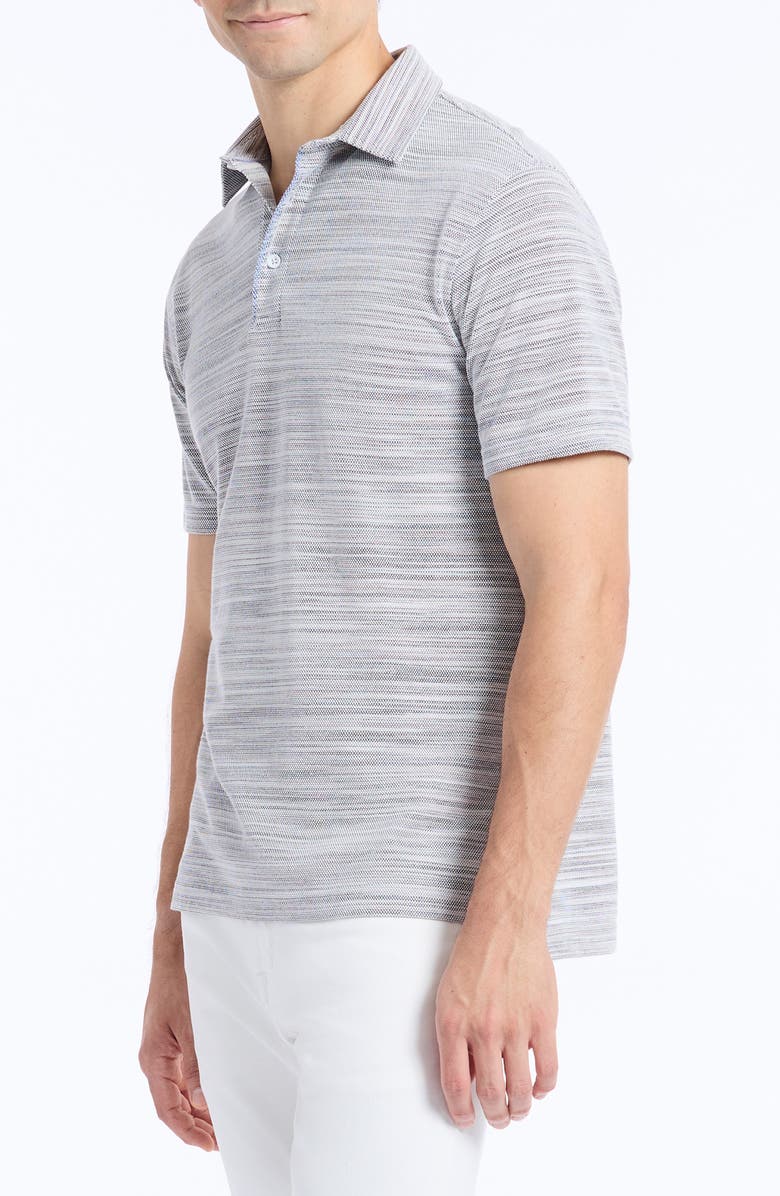 Robert Graham Bogner Cotton Blend Knit Polo, Alternate, color, White