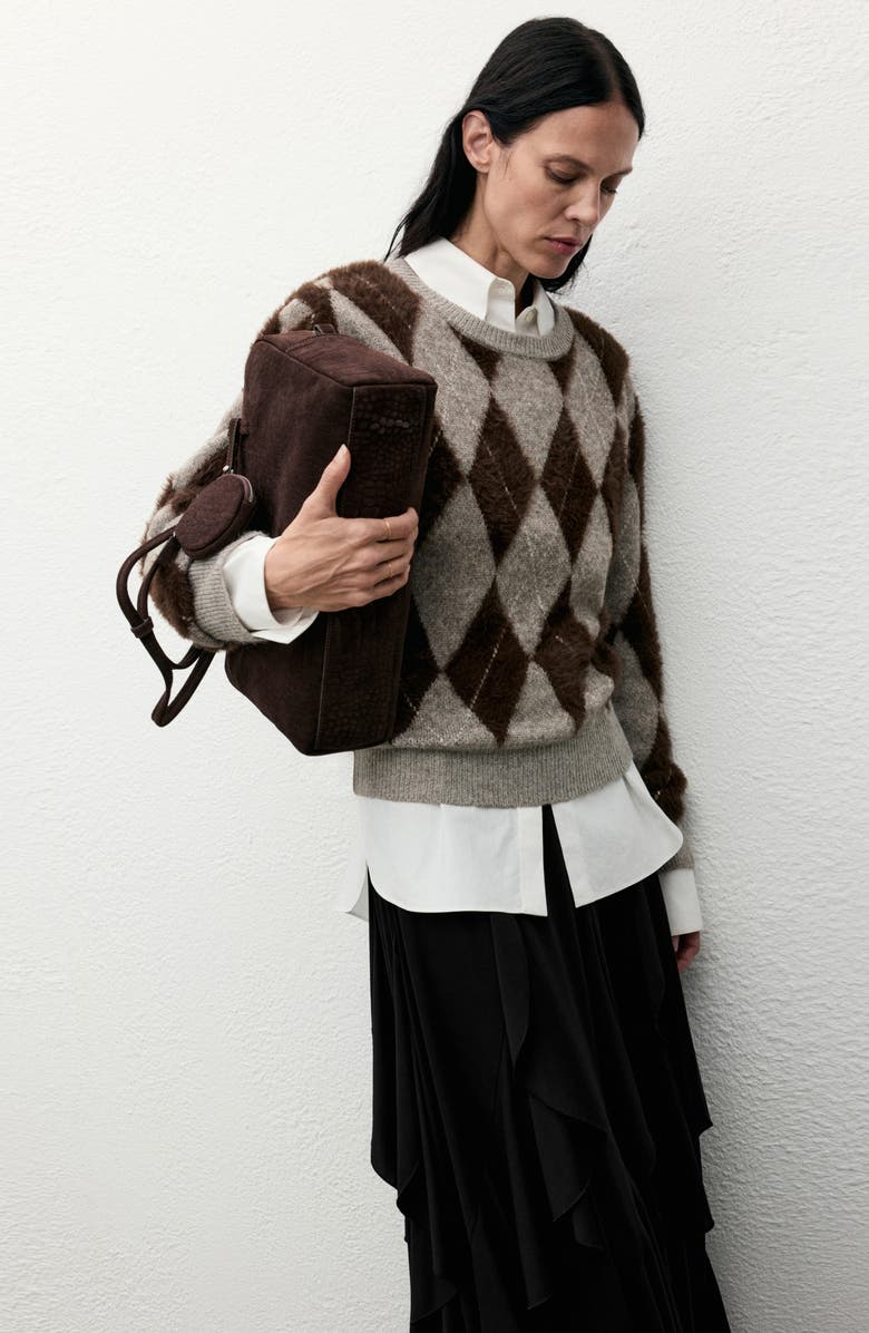 MANGO Ruffle Asymmetric Midi Skirt, Alternate, color,