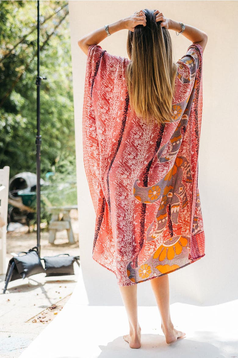 Long Caftan Kierson, Alternate, color, Pink & Red