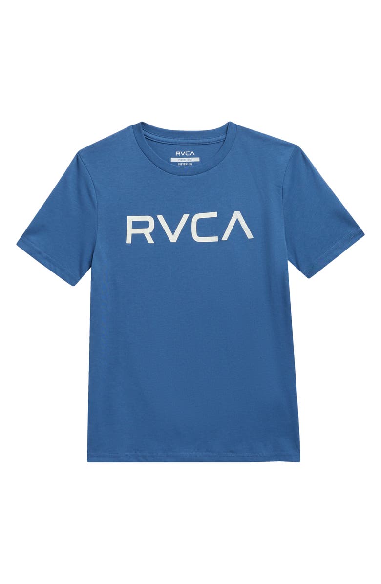 RVCA Kids' Big Logo Graphic T-Shirt, Main, color, Indigo