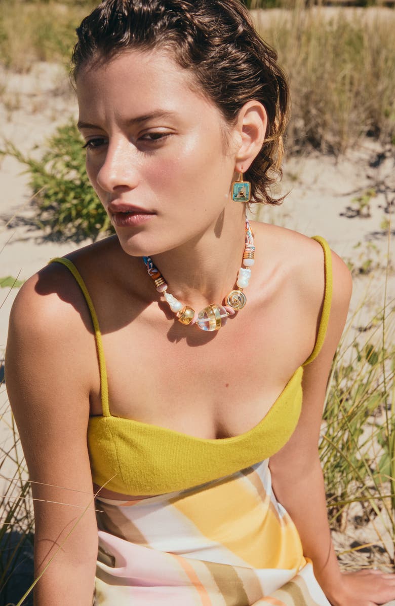 Lizzie Fortunato Poolside Tile Drop Earrings, Alternate, color, Blue