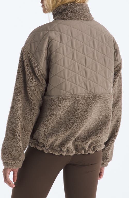 The North Face Cabin Fleece Hooded Jacket In Brown