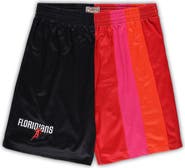 Mitchell & Ness Men's Mitchell & Ness Black/Red Miami Heat Big & Tall Hardwood Classics Split Swingman Shorts