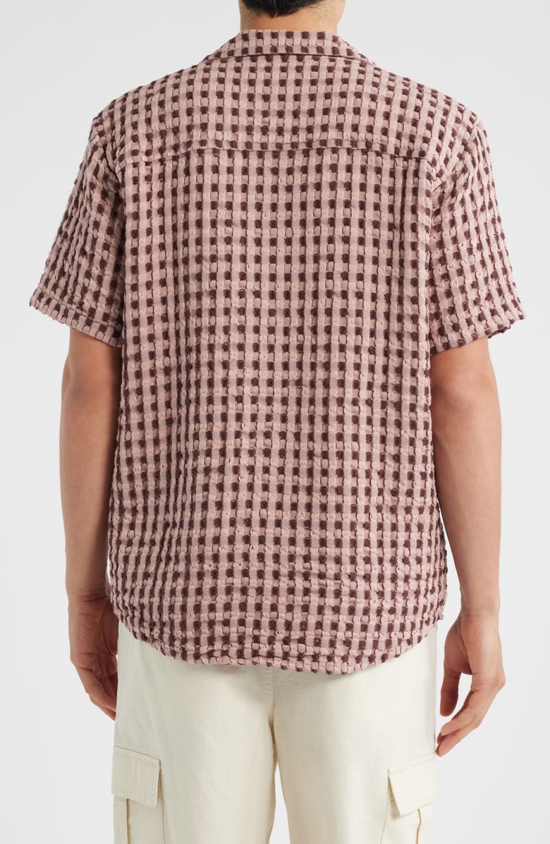 OAS Waffle Knit Camp Shirt, Alternate, color, Ferra Telle