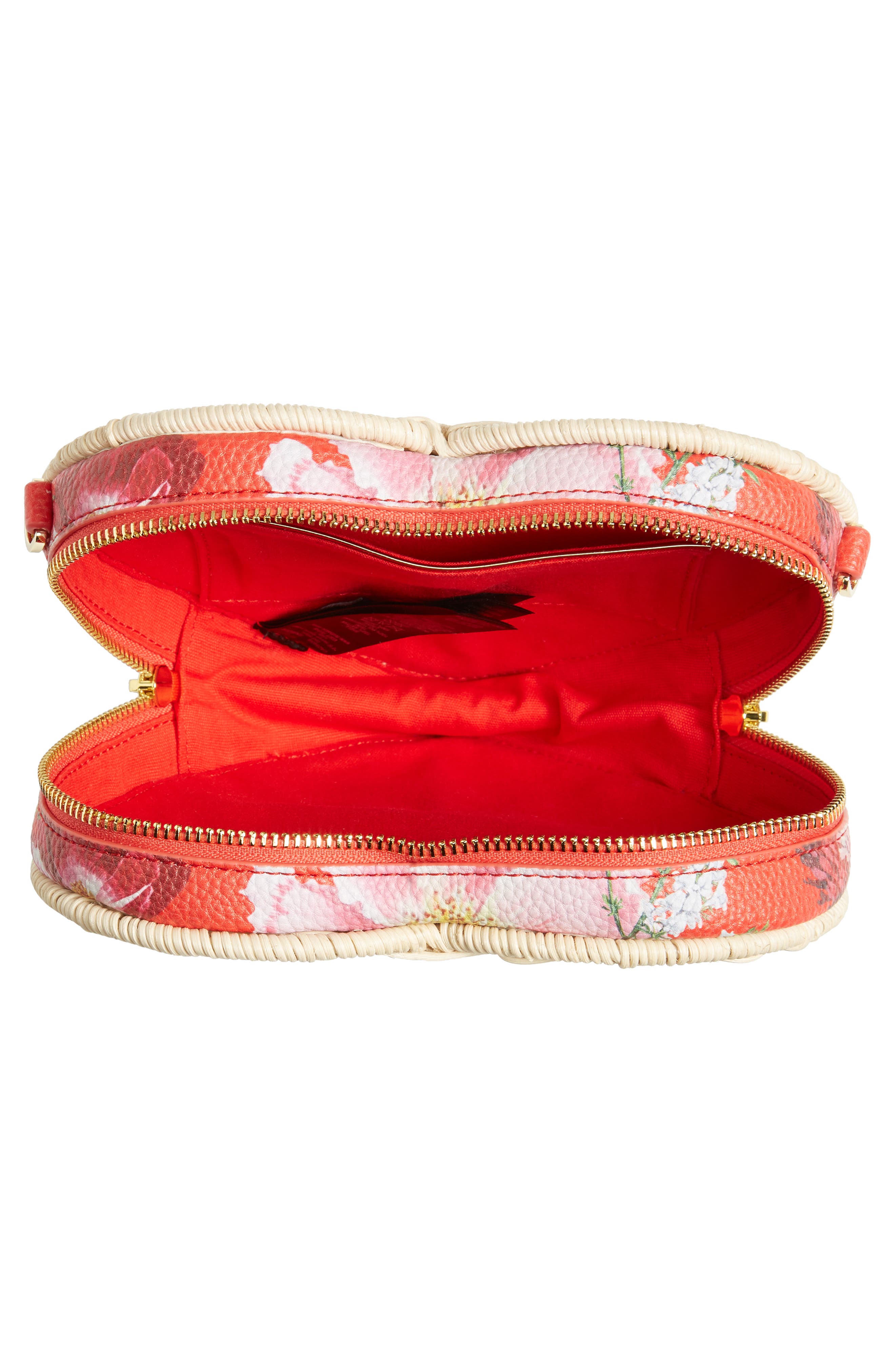 TED BAKER LONDON Heart Wicker Crossbody Bag, Alternate, color, 