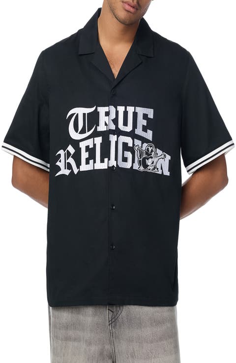 Sateen Graphic Camp Shirt