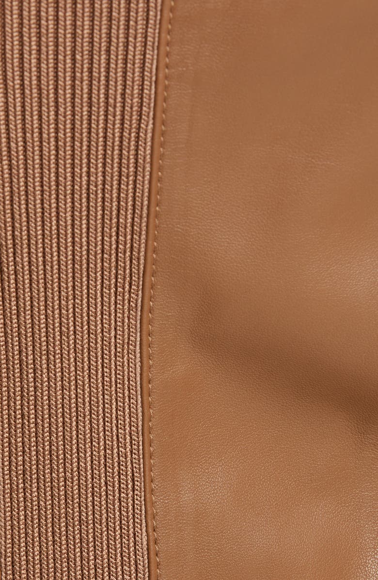 Vince Square Neck Leather Tank Top, Alternate, color, Fawn-Fawn