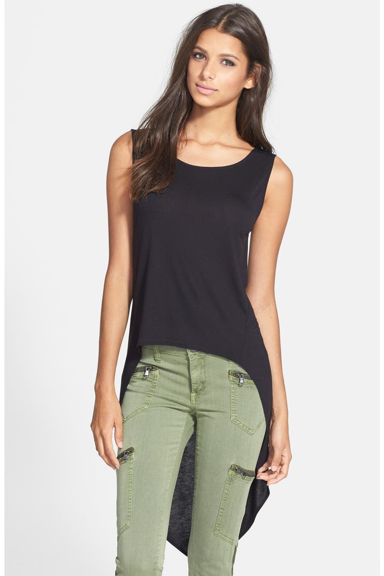 Extreme High/Low Tank, Main, color, BLACK