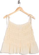 Vigoss Lace Trim Tiered Tank