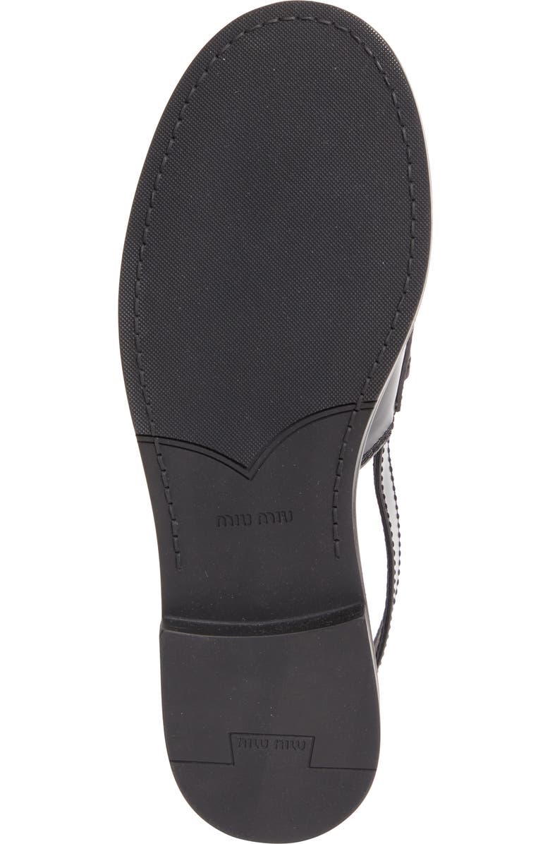 Miu Miu Slingback Penny Loafer, Alternate, color, Nero