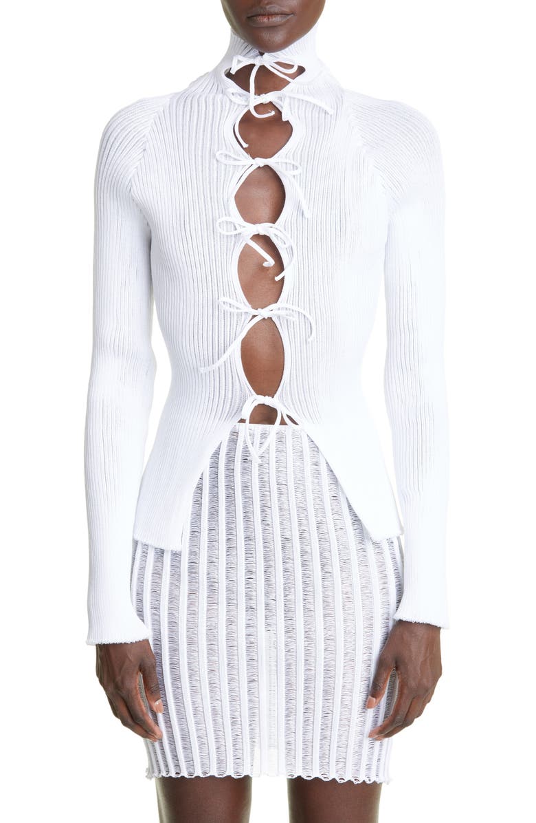 A. Roege Hove Emma Ribbed Cotton Blend Cardigan, Main, color,