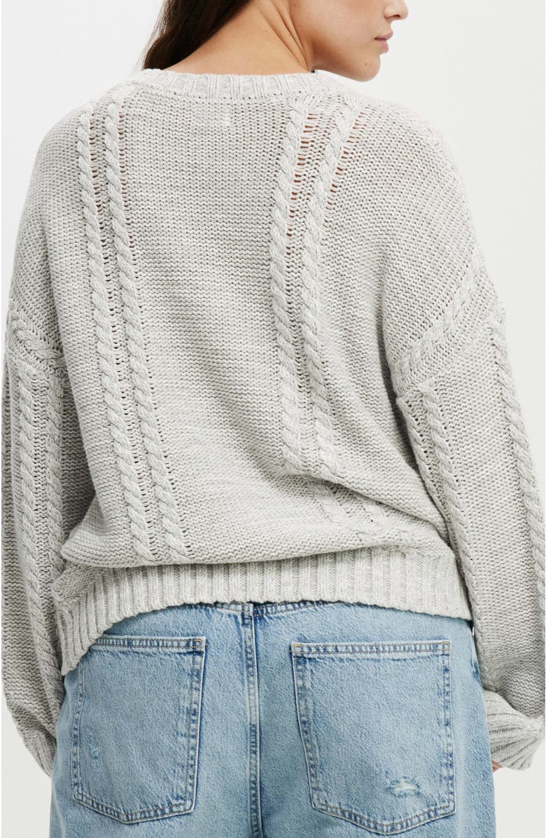 Cotton On Oversized Cable Sweater, Alternate, color,