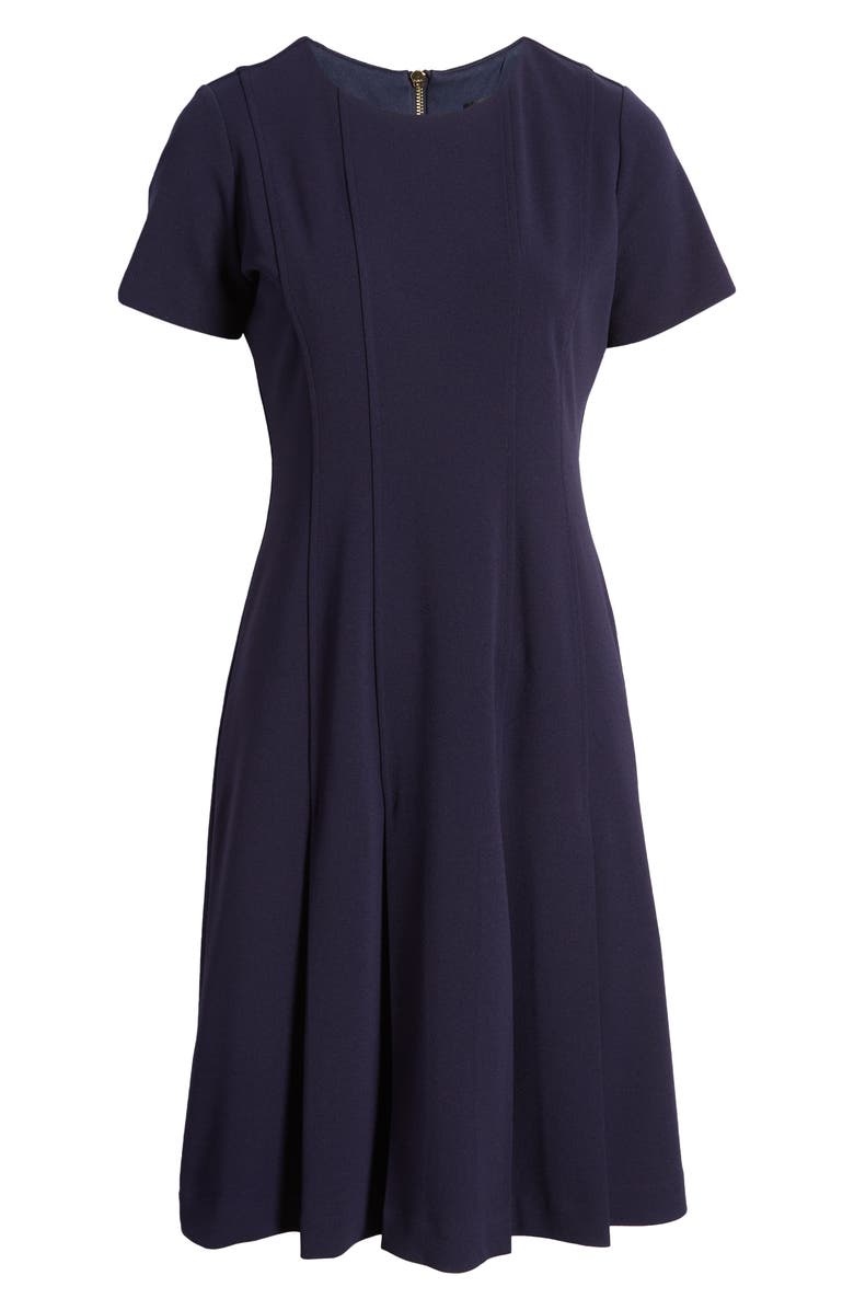 Tahari ASL Stretch Crepe Fit & Flare Dress, Alternate, color,