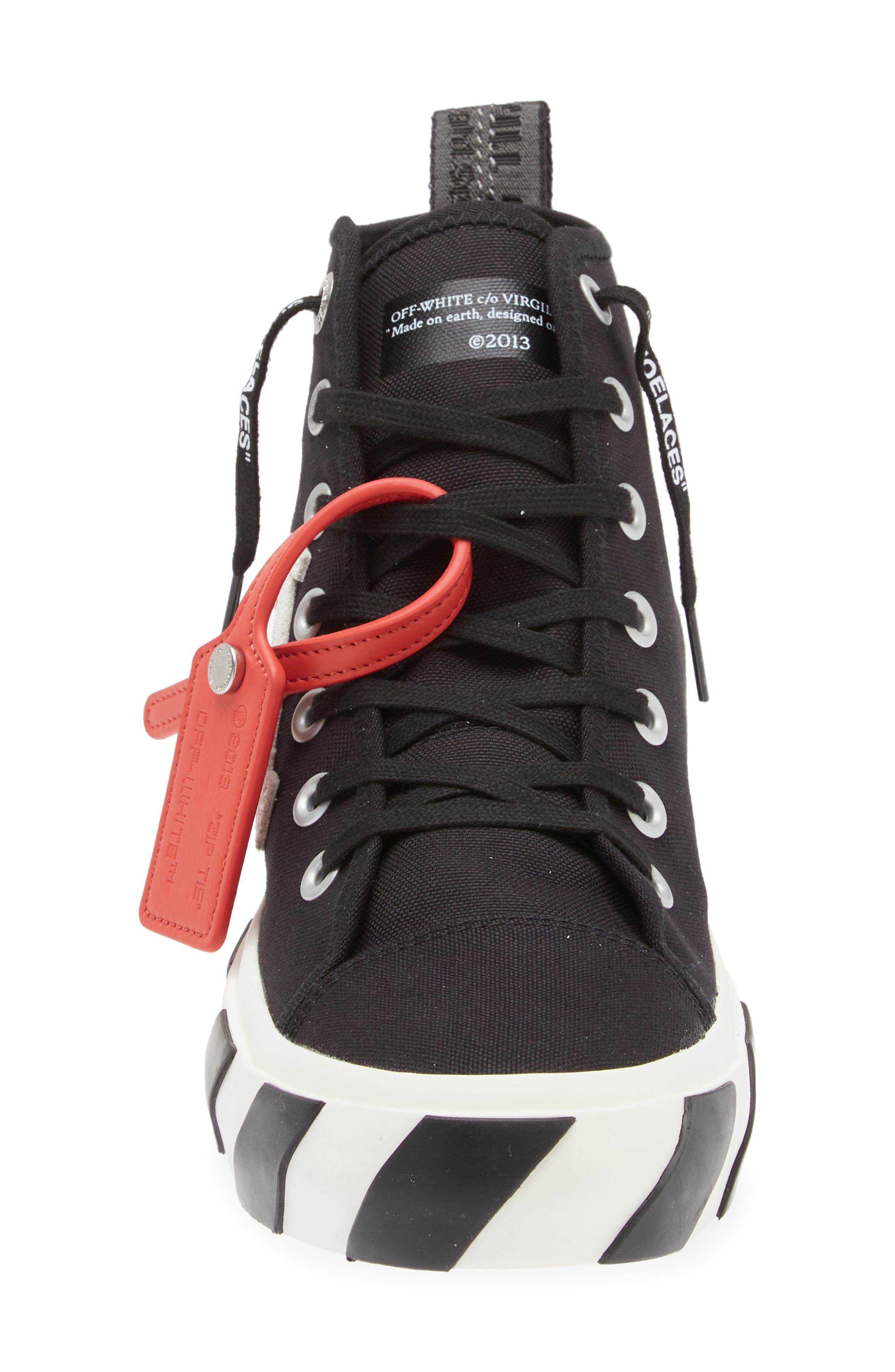 Off-White Mid Top Vulcanized Sneaker, Alternate, color, 