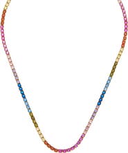 Juvell Rainbow Topaz Tennis Necklace