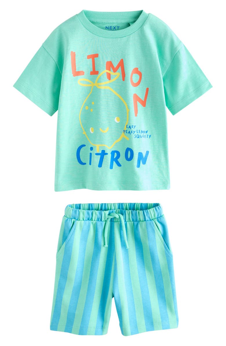 NEXT Kids' Graphic T-Shirts & Shorts 4-Pack, Alternate, color, Green