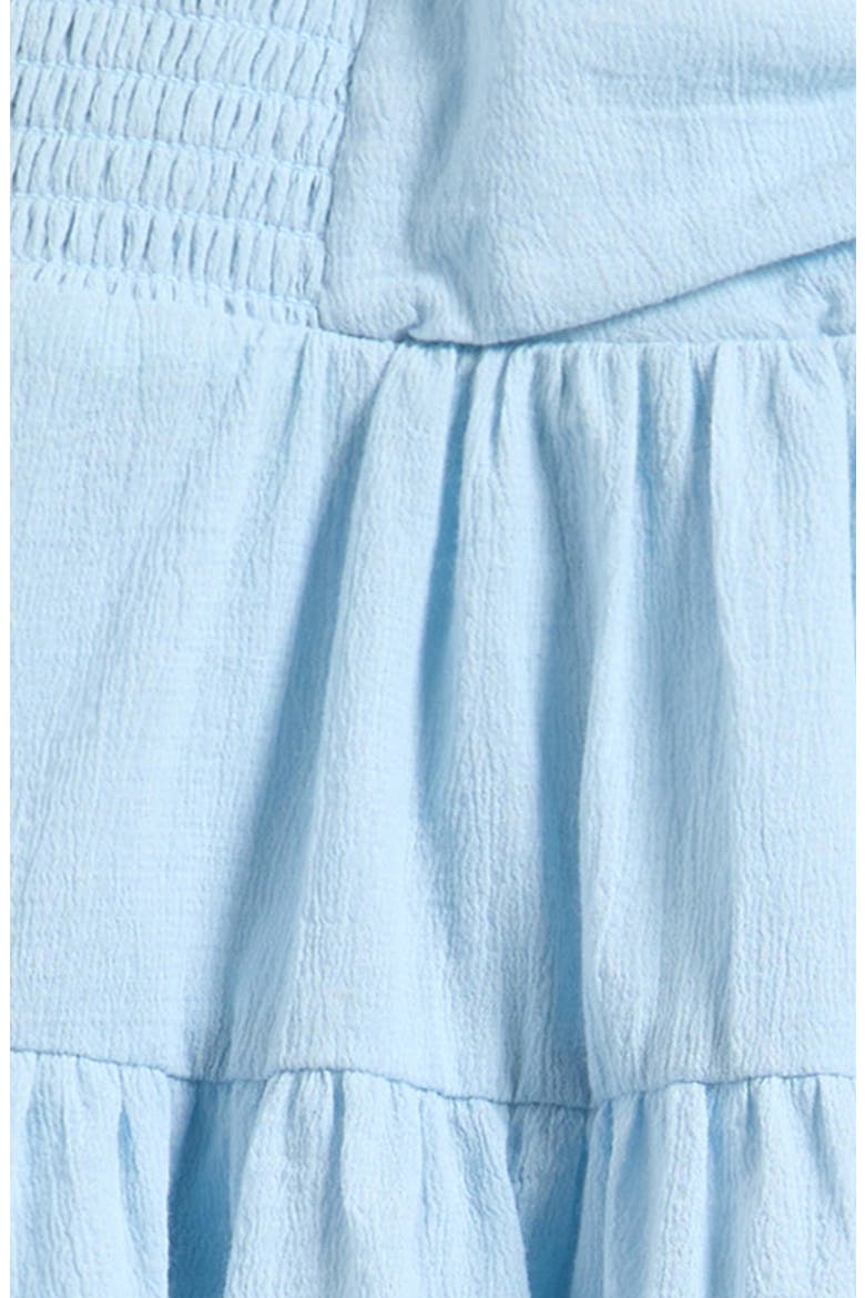 Kids' Smocked Waist Cotton Peasant Skirt, Alternate, color, SALTWATER TAFFY