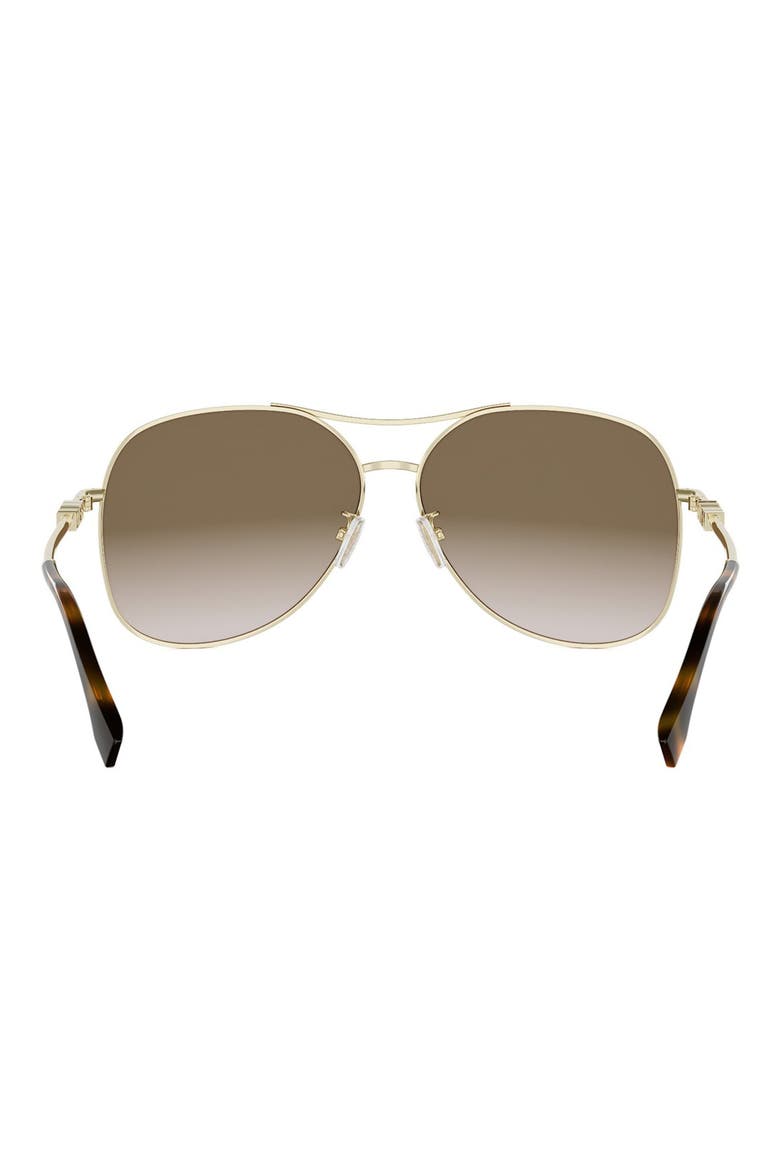 Fendigraphy 61mm Gradient Pilot Sunglasses, Alternate, color, SHINY ENDURA GOLD / BROWN