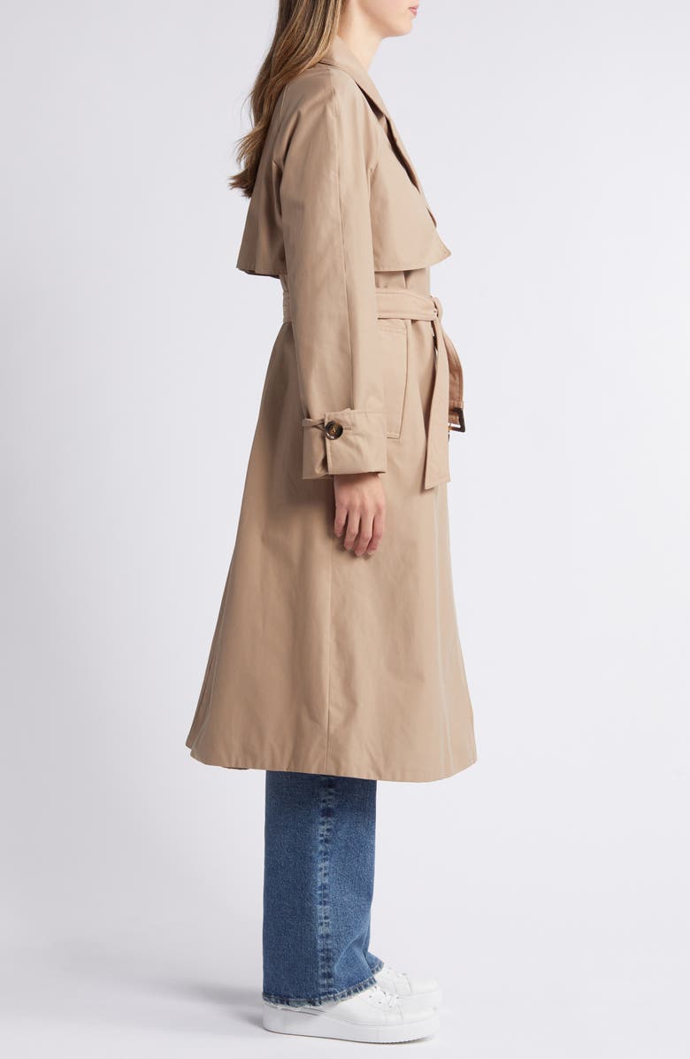 Barbour Gwyn Water Resistant Trench Coat, Alternate, color, Honey/ Muted Cabernet Tartan