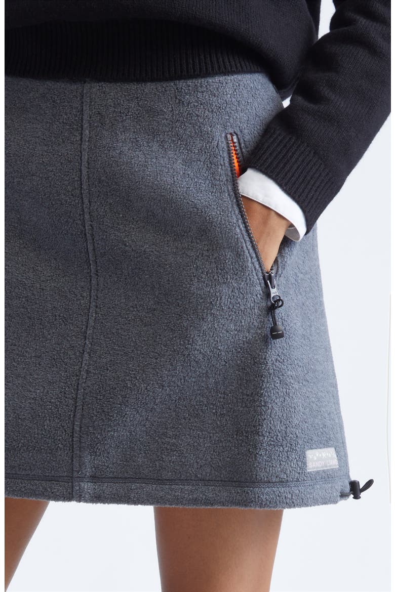 Polar Fleece Miniskirt, Alternate, color, GREY