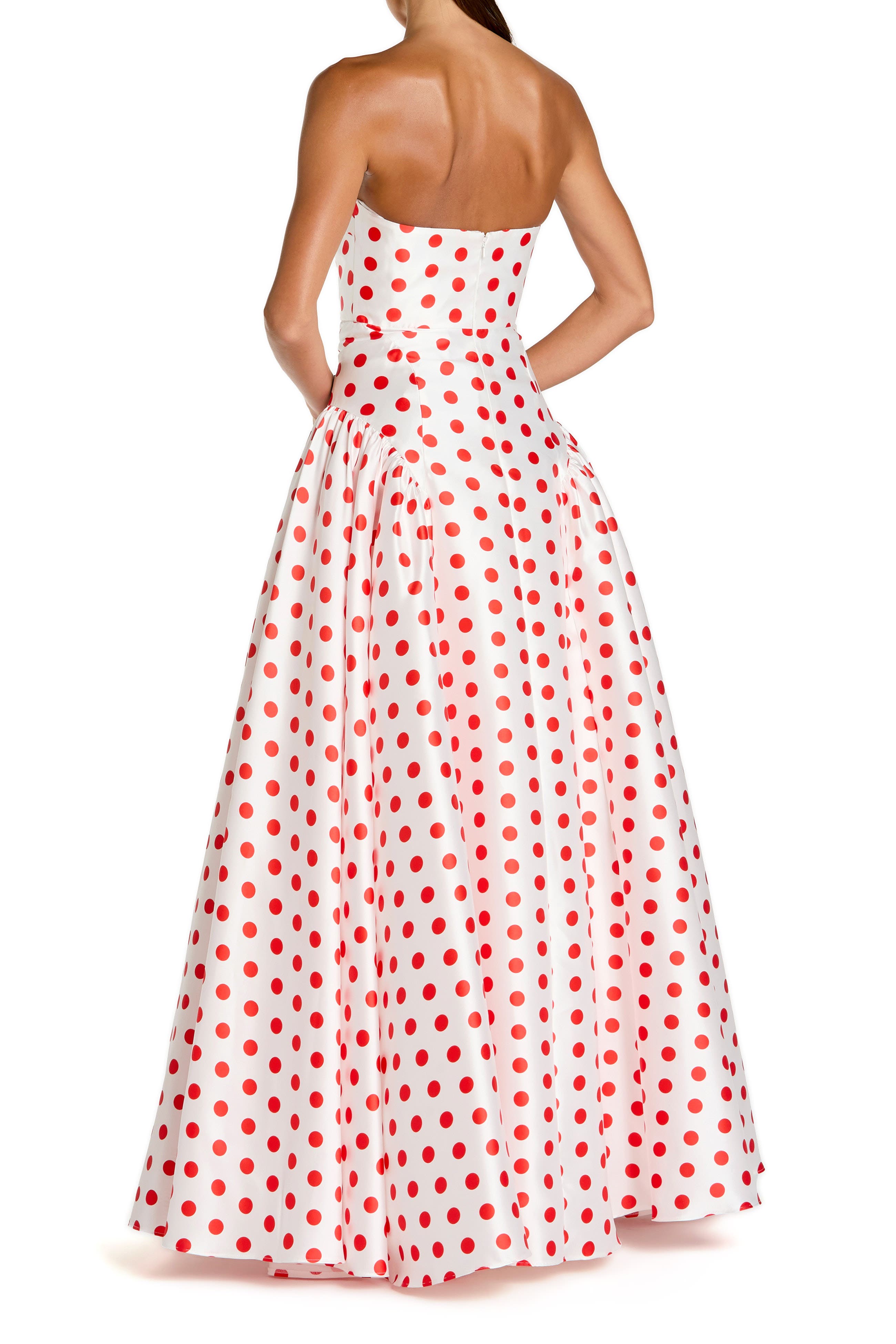 Strapless Polka Dot Mikado Ballgown - image 2
