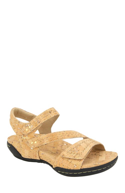 Jambu Women's Makayla Slip On Casual Flat Sandals In Cork Shimmer