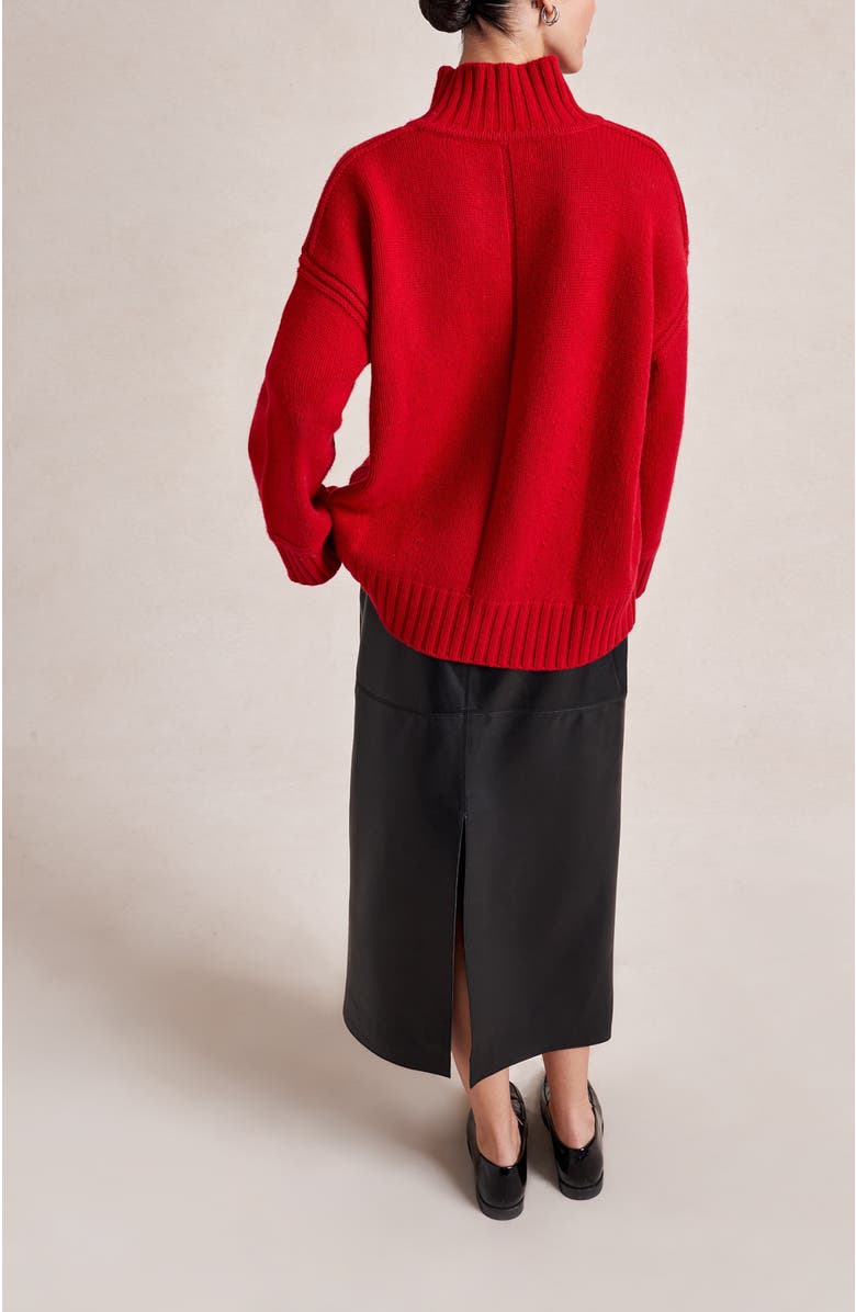 La Ligne Archie Turtleneck, Alternate, color, Dark Red