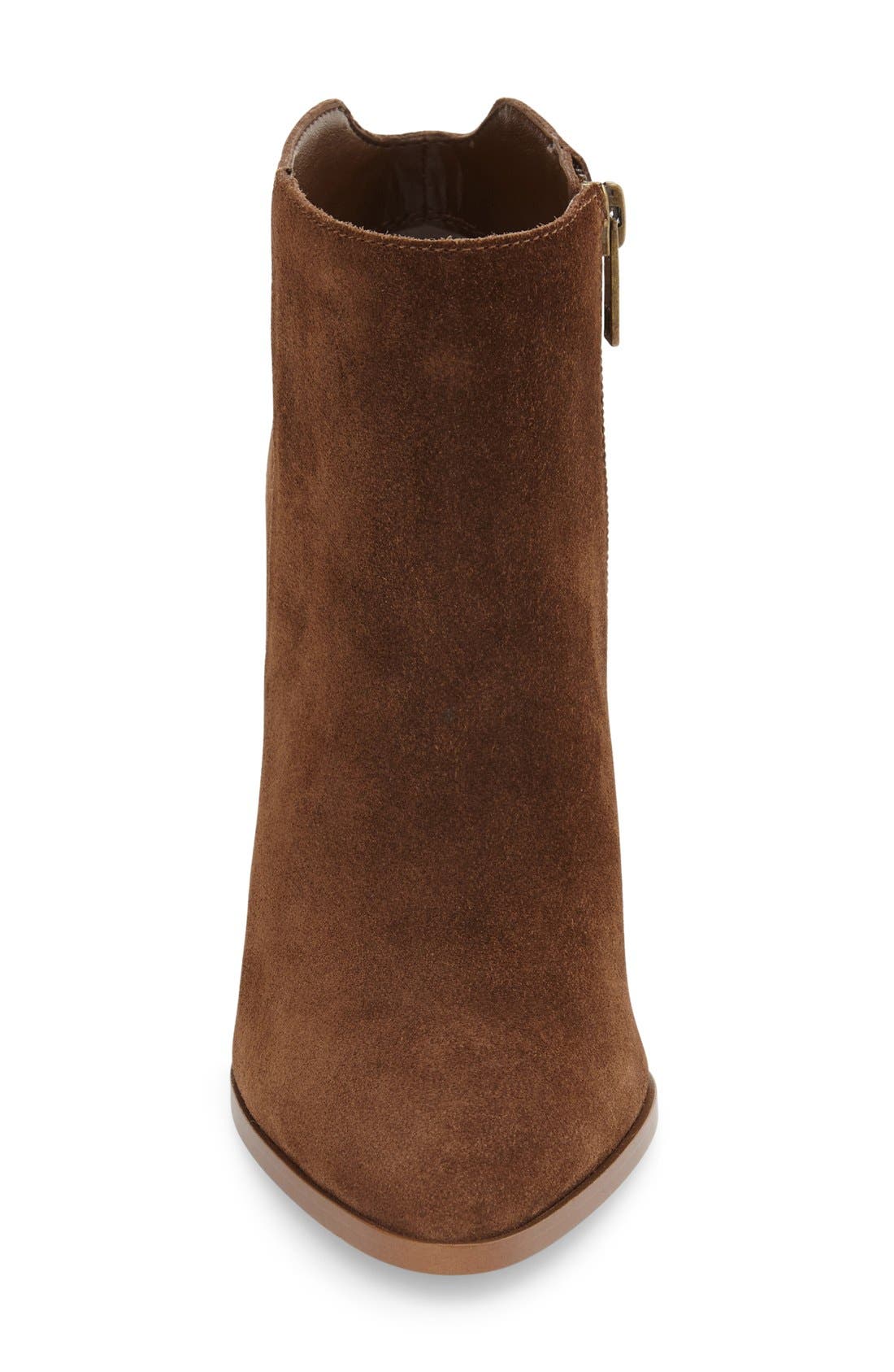'Carver' Pointy Toe Bootie, Alternate, color, LIGHT BROWN SUEDE