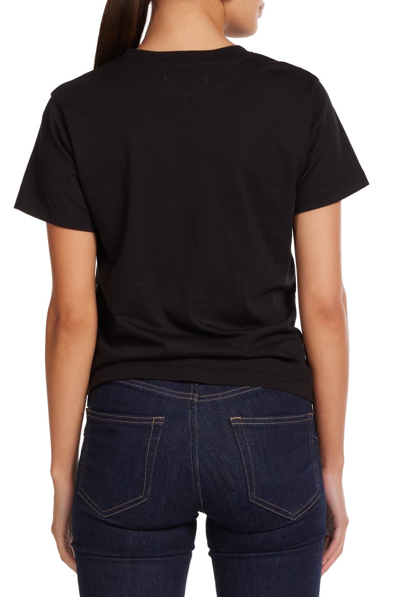 Ursula Crystal Evil Eye Stripe Top, Alternate, color, Black