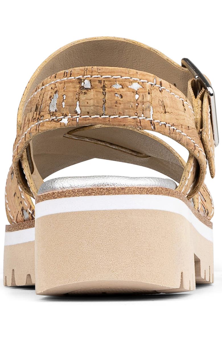 Donald Pliner Lug Sole Slingback Sandal, Alternate, color, Natural/ Silver