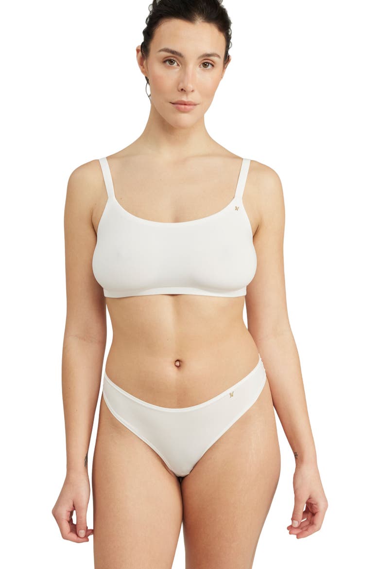 The Stretch Scoop Neck Bralette, Alternate, color, White