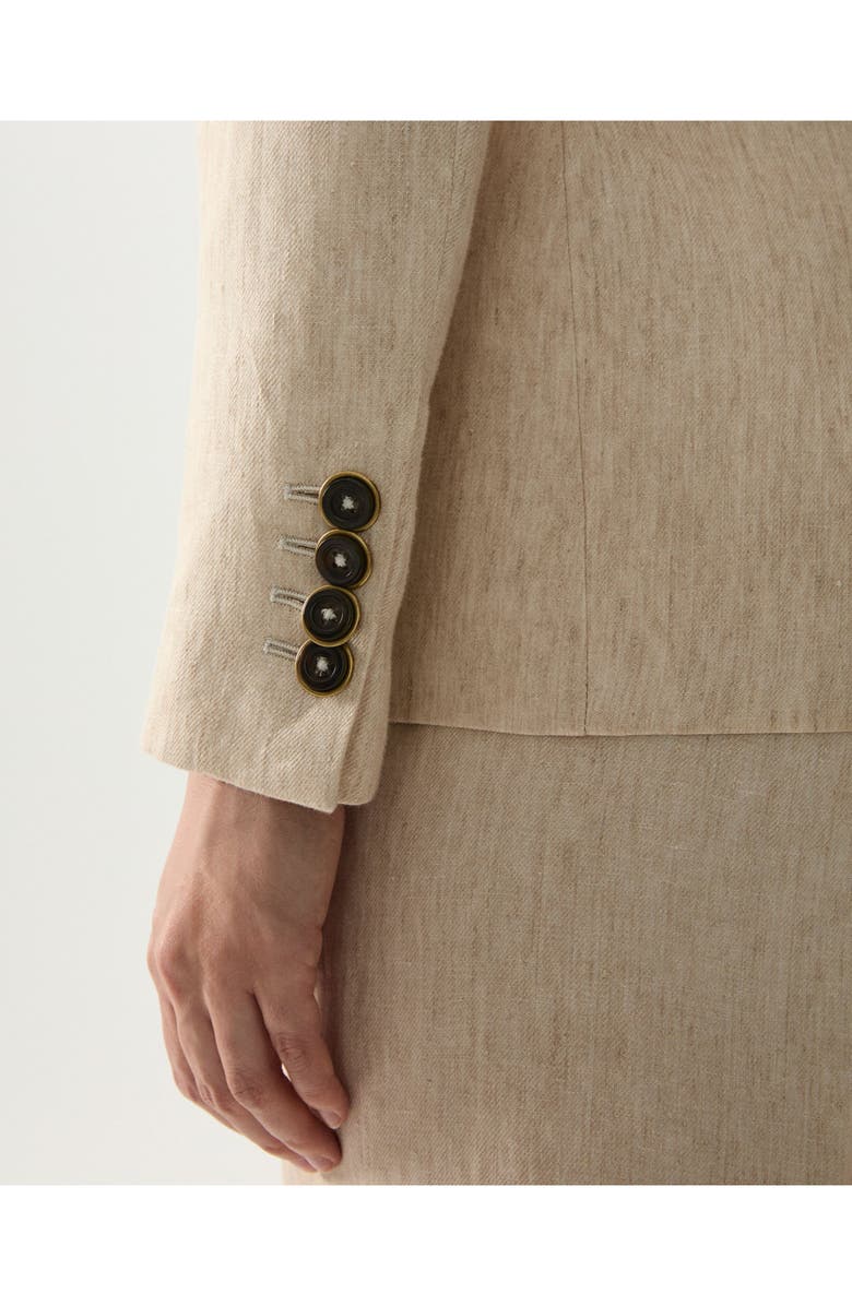 Fortela Bastien Classic Linen Jacket, Alternate, color, Cream