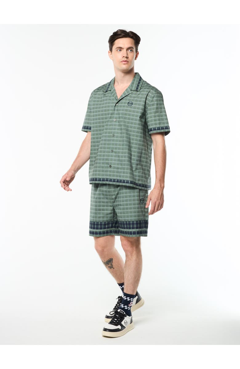 Sergio Tacchini Quadretto Cabana Shirt, Alternate, color, Duck Green