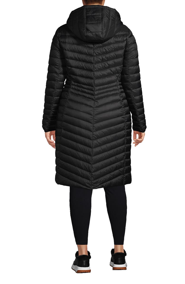 Lands' End Plus Size Wanderweight Ultralight Packable Down Coat, Alternate, color, Black