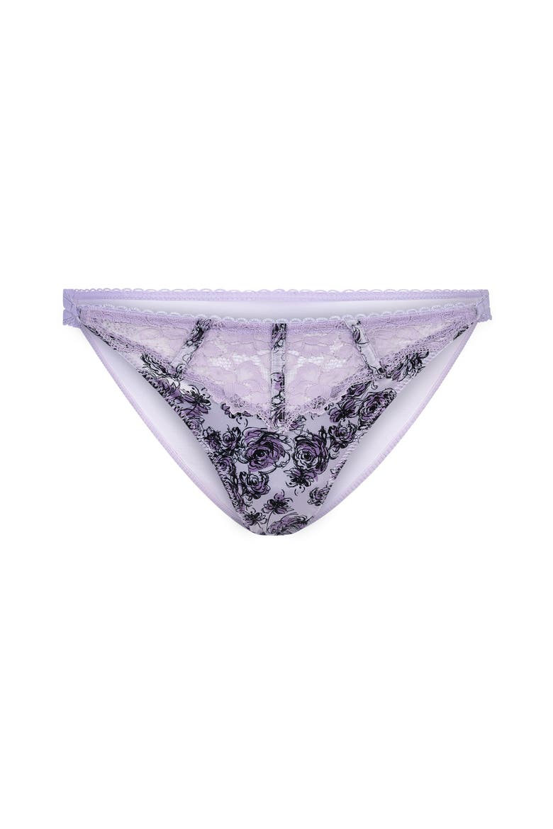 Rochelle Bikini Panties, Alternate, color, Floral purple